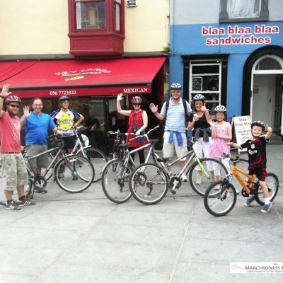 family on bike tour kilkenny