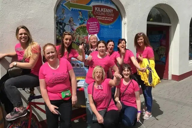 Hen Night Group enjoying a guided tour from Kilkenny Cycling Tours