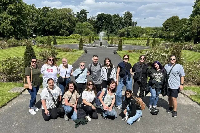 Tour Group enjoying their guided cycle tour in Kilkenny