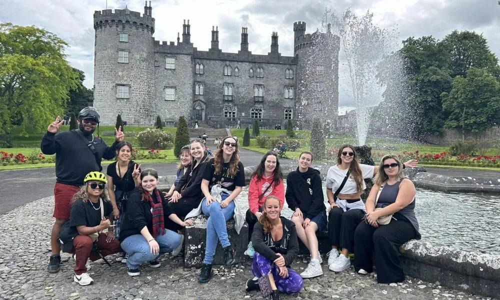 Group of people exploring Kilkenny by bike